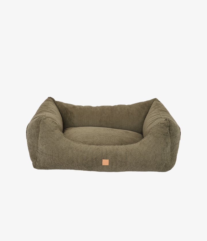 Dog bed in khaki corduroy by PET & Co.