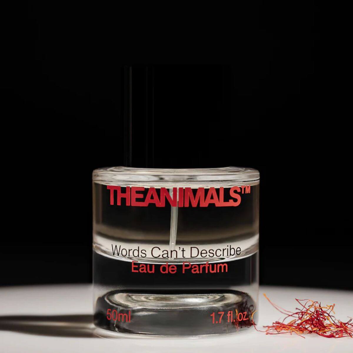 The Animals "Words Can't Describe" perfume with saffron threads. Unisex scent with bergamot and saffron top notes. The Animals „Words Can't Describe“ Parfum mit Safranfäden. Unisex-Duft mit Bergamotte und Safran. Parfum "Words Can't Describe" de The Animals avec safran. Senteur unisexe à la bergamote et au safran.