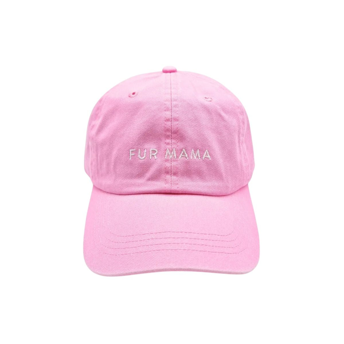 Pink baseball cap from Collar of Sweden with white "FUR MAMA" embroidery – casquette rose de Collar of Sweden avec broderie blanche "FUR MAMA" – rosa Kappe von Collar of Sweden mit weisser „FUR MAMA“-Stickerei